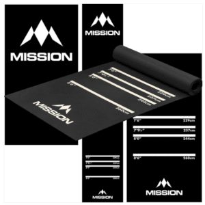 Mission Darts Mat - Heavy Duty Rubber - Pro Level Dart Mat