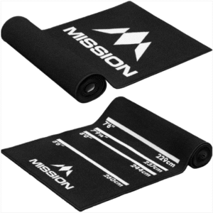 Mission Carpet Dart Mat - Non Slip Back - Black With Logo