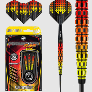 winmau firestorm flame darts steel tip 90% tungsten