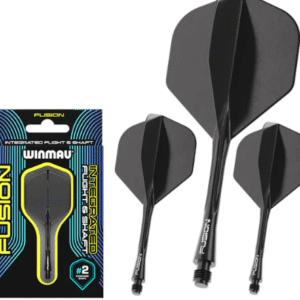 winmau fusion integrated flight & shaft black