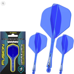 winmau fusion integrated flight & shaft blue