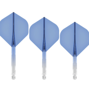 mission force 90 new moulded flight & shaft system standard no2 gradient transparent blue
