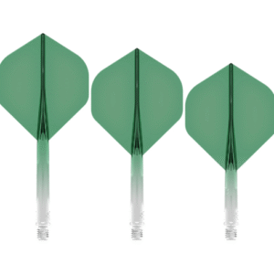 mission force 90 new moulded flight & shaft system standard no2 gradient transparent green