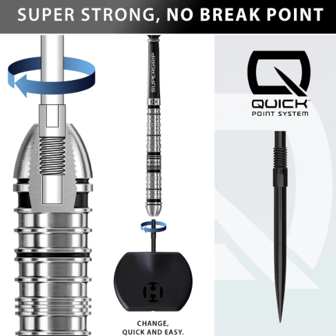 harrows supergrip tapered 90% tungsten qp steel tip darts harrows supergrip tapered 90% tungsten qp steel tip darts