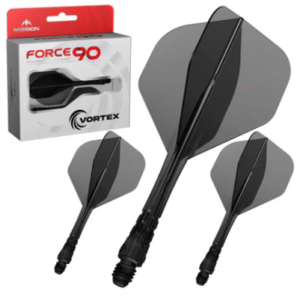 mission force 90 vortex moulded flight & shaft standard no2 clear black