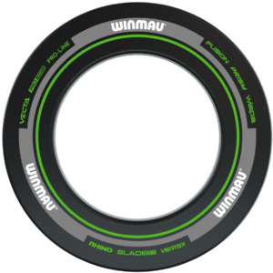 winmau advance black and green dartboard surround