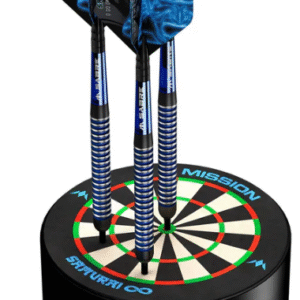 mission samurai infinity dart base station mini sisal dartboard dart holder