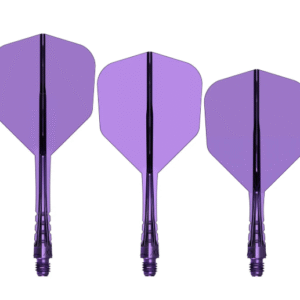 mission force 90 vortex moulded flight & shaft standard no6 clear purple