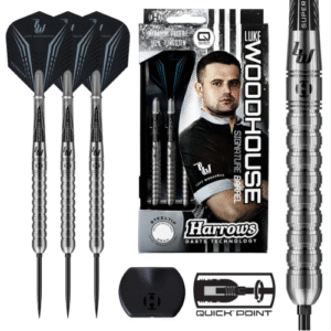harrows luke woodhouse series 1 90% tungsten qp steel tip darts