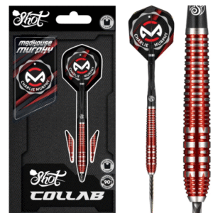 shot collab pro series charlie murphy 90% tungsten steel tip darts 23g