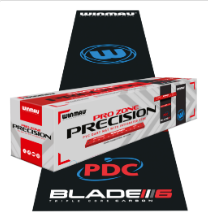 winmau pro zone precision pvc dart mat & integrated oche