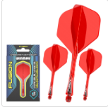winmau fusion integrated flight & shaft red