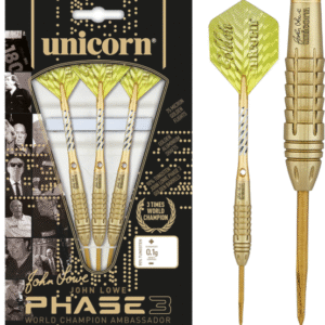 unicorn john lowe phase 3 world champion 90% tungsten steel tip darts