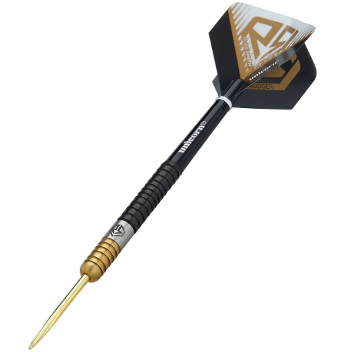 unicorn ross smith two tone 90% tungsten steel tip darts black & gold unicorn ross smith two tone 90% tungsten steel tip darts black & gold